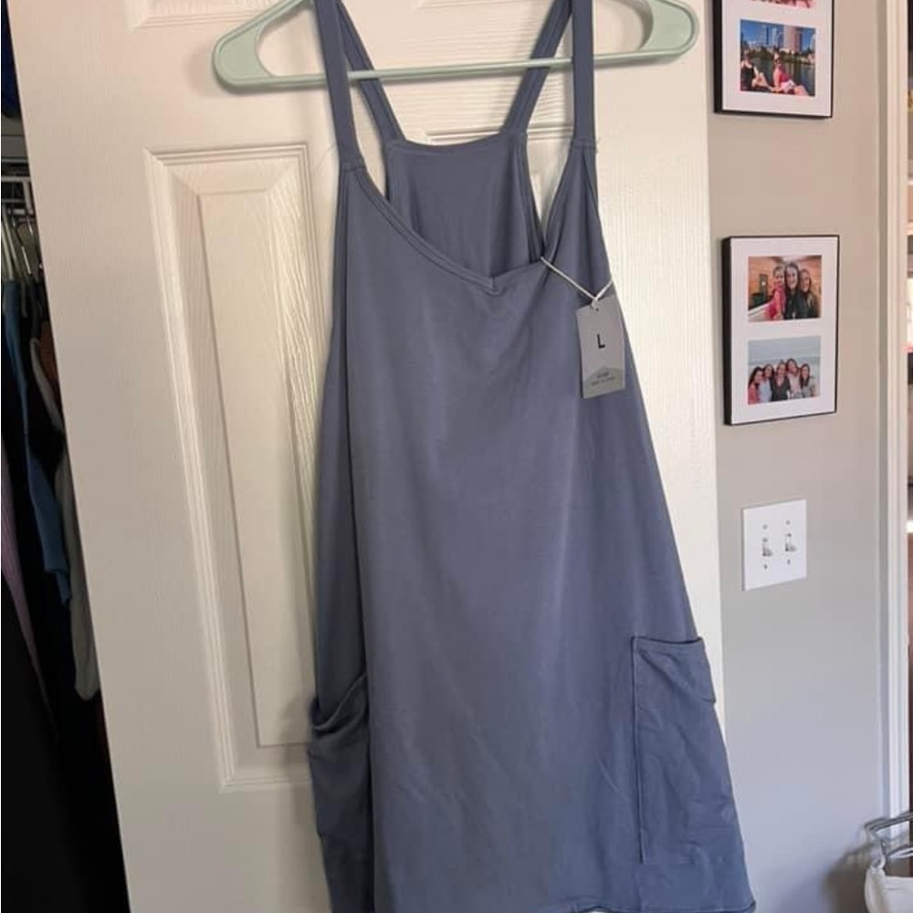 Blue athletic jumpsuit